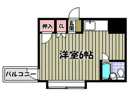 コーポ二条(ワンルーム/3階)の間取り写真