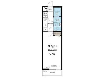 リブリ・蘇我(1K/1階)の間取り写真