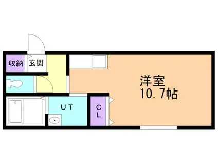 RI.RIAN PALETTE(ワンルーム/1階)の間取り写真