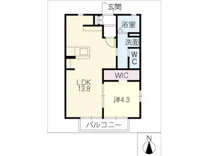グリーンステージしんさかえ II B(2K/1階)の間取り写真