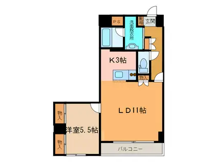 CENTER CTIY5(1LDK/10階)の間取り写真