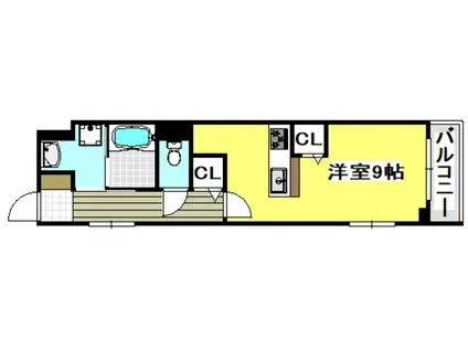 ハイダウェイホーム茨木(ワンルーム/1階)の間取り写真