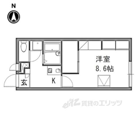 レオパレス新家(1K/2階)の間取り写真