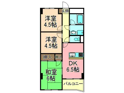 扇インペリアルコート(3LDK/10階)の間取り写真