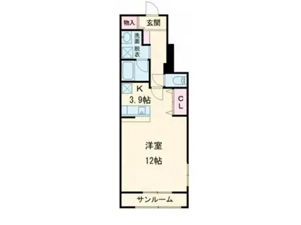 STAR GATEII(1K/1階)の間取り写真