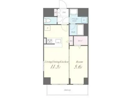 ブランエール戸越(1LDK/4階)の間取り写真