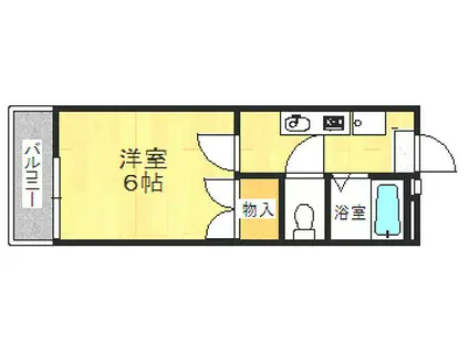 メゾンフォレスタ(1K/1階)の間取り写真