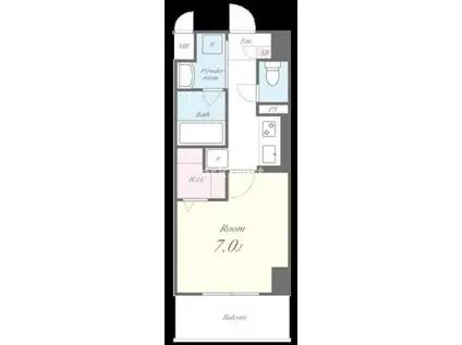 M.R RESIDENCE(1K/5階)の間取り写真