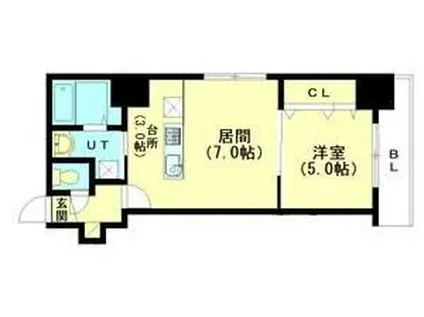 椿ガーデン(1LDK/4階)の間取り写真