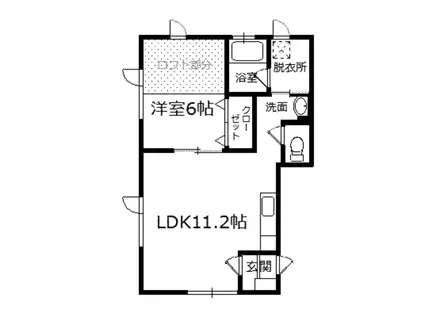マーシャルパレスA(1LDK/2階)の間取り写真