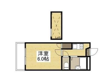 真壁第2レジデンス(1K/1階)の間取り写真