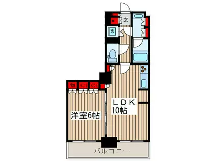 PARK AXIS東十条(1LDK/12階)の間取り写真