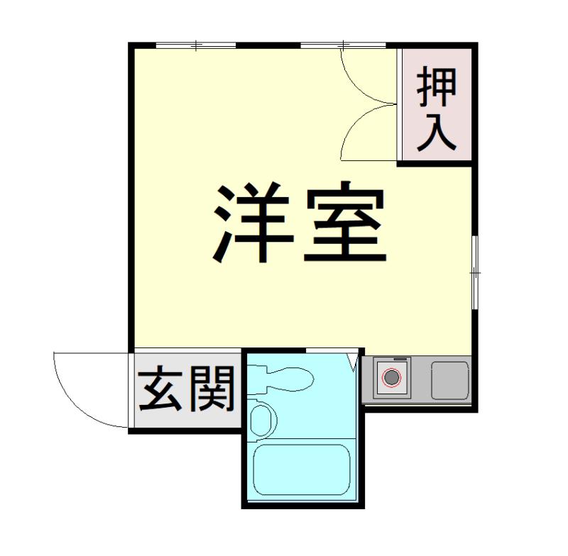 六甲トワニハウス(ワンルーム/2階)の間取り写真