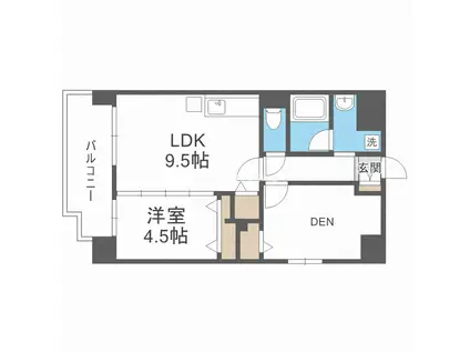 海老江サンライズ(1SLDK/3階)の間取り写真