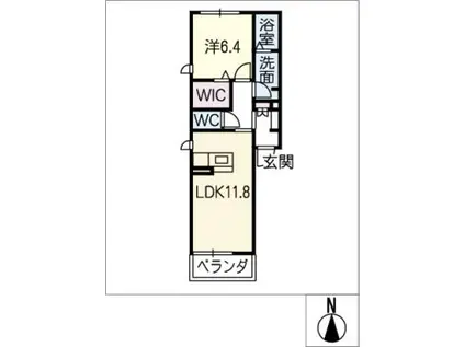 サニーコート大幸(1LDK/3階)の間取り写真