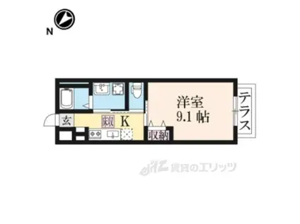 LA PROSPERITE(1K/2階)の間取り写真