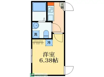 CASTANEA(1K/2階)の間取り写真
