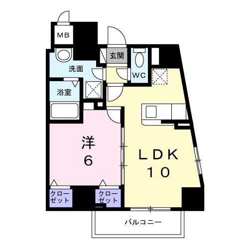 プラザ・デル・ソル(1LDK/7階)の間取り写真