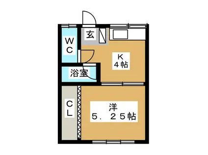 TS FLAT(1K/2階)の間取り写真