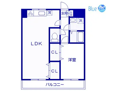 エクセル新川崎(1LDK/2階)の間取り写真