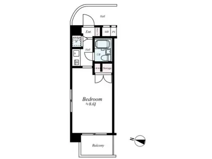 パーク・ノヴァ伊勢佐木長者町(ワンルーム/5階)の間取り写真