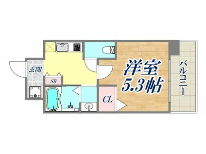 スプランディッド元町山手(1K/3階)の間取り写真