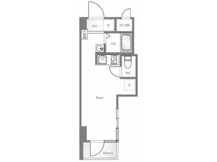 セザール第二蒲田(ワンルーム/9階)の間取り写真