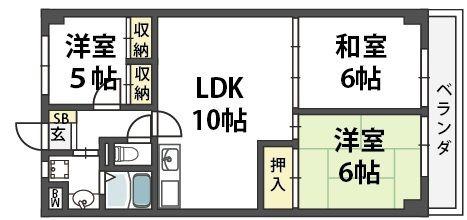 702泉ヶ丘(3LDK/3階)の間取り写真