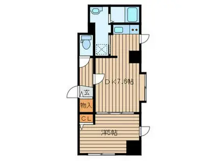 サンハイツ北大前(1DK/5階)の間取り写真