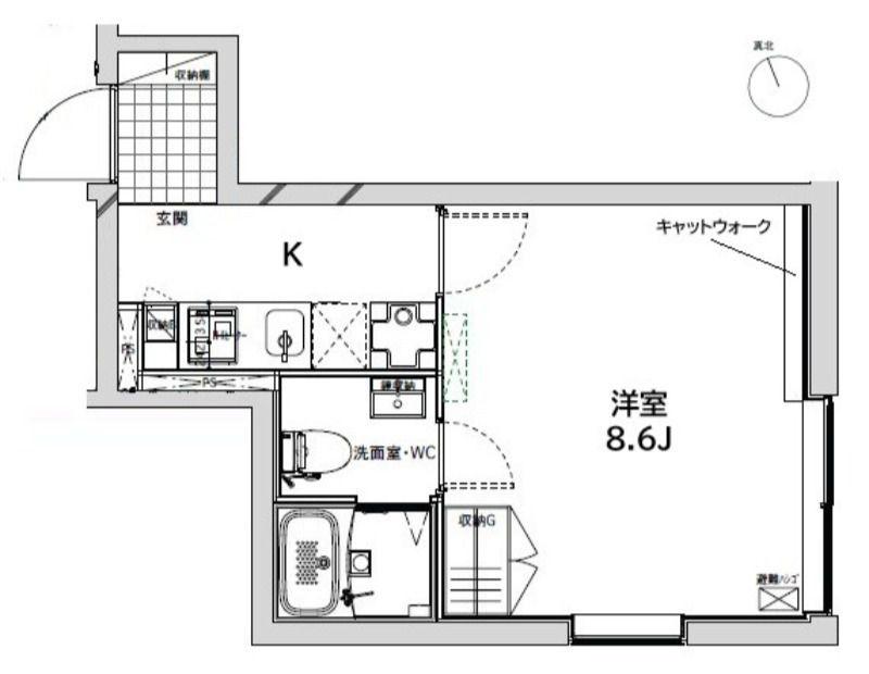 LIFEED CREAL 広尾(1K/3階)の間取り写真