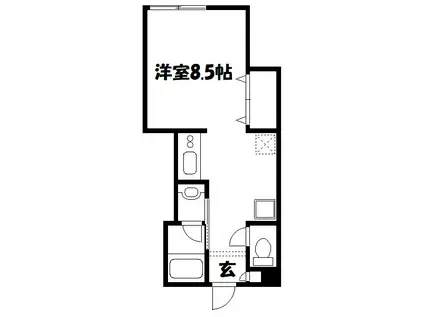 三家第1ビル(ワンルーム/4階)の間取り写真