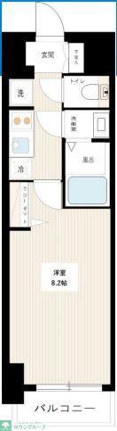 MAXIV西大島(1K/5階)の間取り写真