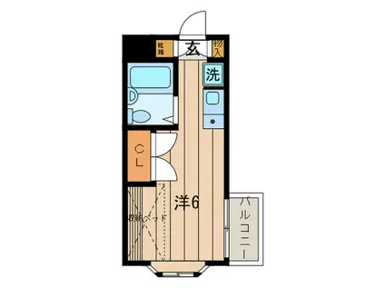 ベルトピア日吉II(ワンルーム/5階)の間取り写真