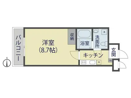 ビーナスコートII(1K/1階)の間取り写真