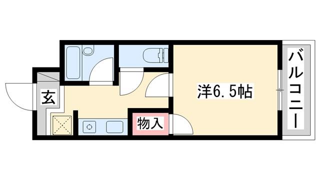 M&K ウレシノ(1K/3階)の間取り写真