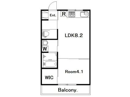 MODERN PALAZZOレイール(1LDK/1階)の間取り写真