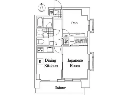 ライオンズマンション亀戸蔵前橋通(1DK/6階)の間取り写真