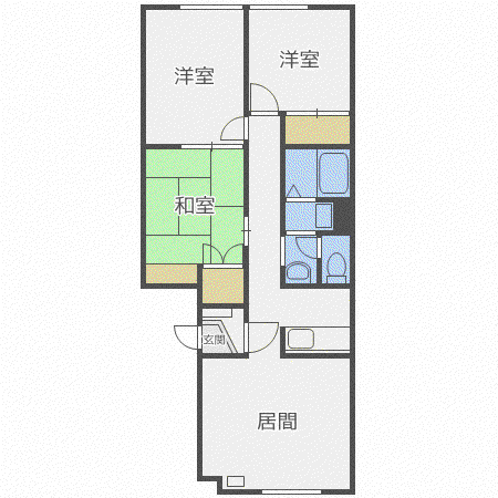 メイユール27(3LDK/2階)の間取り写真