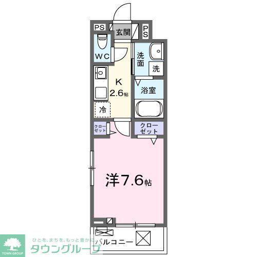 オークランドコーポ(1K/3階)の間取り写真