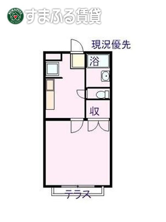 ホワイトテラス城南(1K/2階)の間取り写真