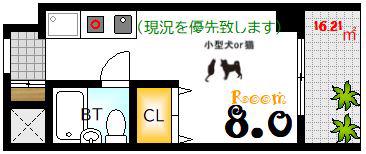 第4ファニー幸(ワンルーム/5階)の間取り写真
