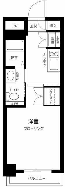 プログレス下高井戸(1K/8階)の間取り写真