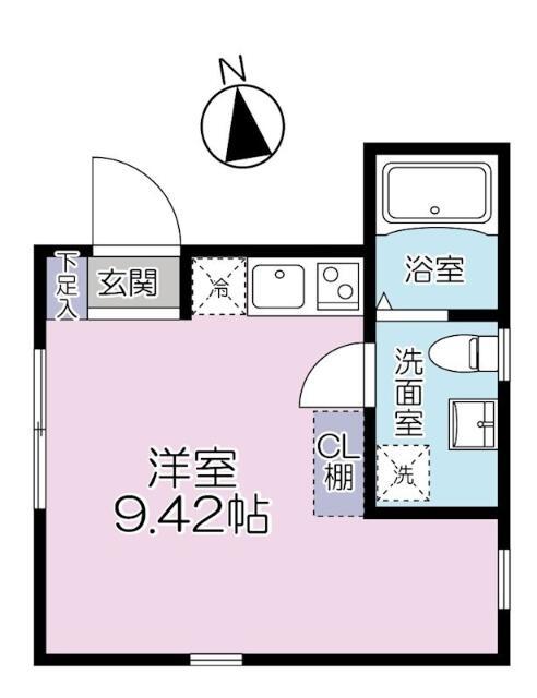 CASA BLANCHE 武蔵小山(ワンルーム/4階)の間取り写真