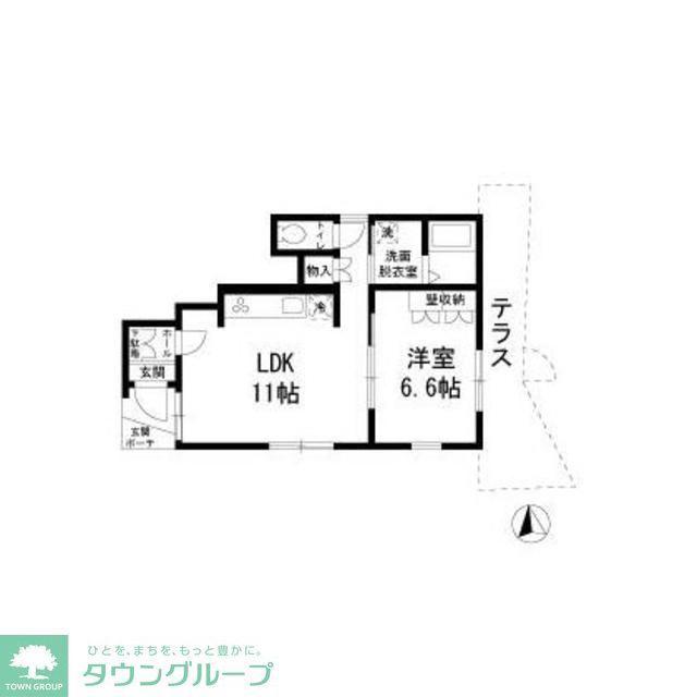 GRAN WOOD(1LDK/1階)の間取り写真