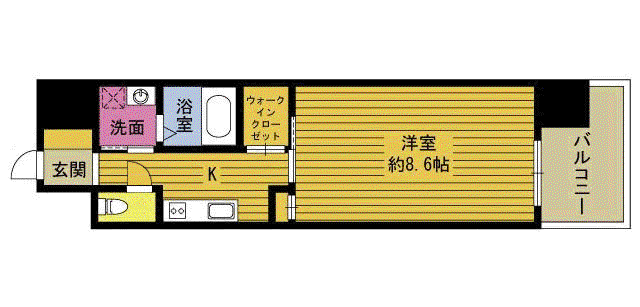 HOUZZ(1K/12階)の間取り写真