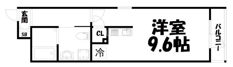THE GARNET SUITE RESIDENCE西大路(ワンルーム/3階)の間取り写真