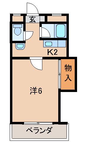モアナルーム(1K/1階)の間取り写真