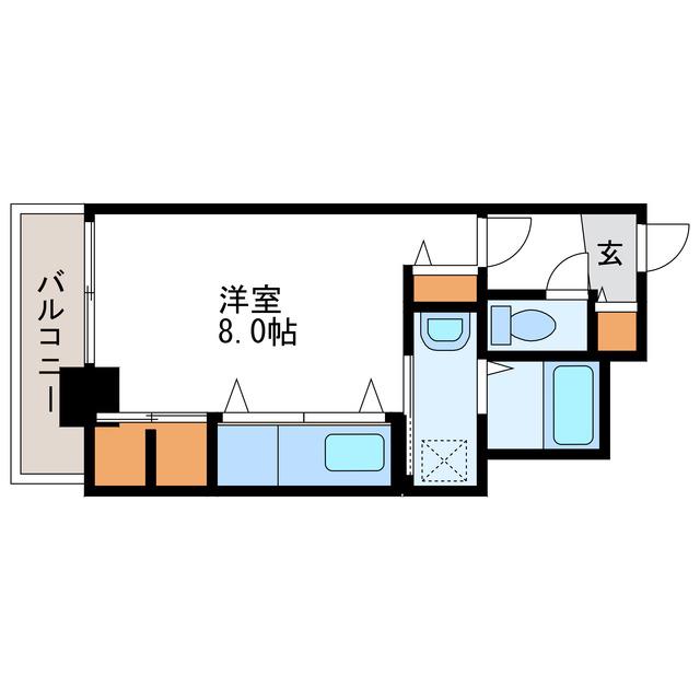 ブランノワールN13 EXE(ワンルーム/3階)の間取り写真