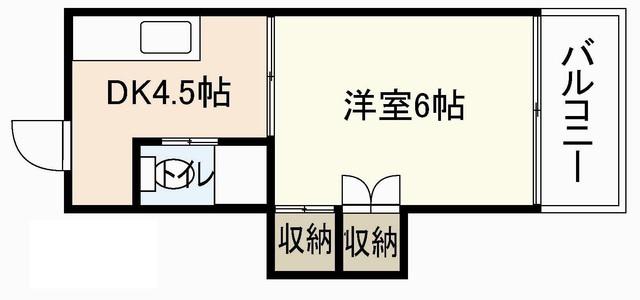 プロスパー楠木(1DK/5階)の間取り写真