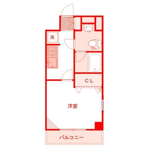 京急本線 日ノ出町駅 徒歩2分 8階建 築5年(1K/7階)の間取り写真